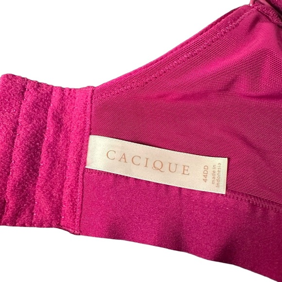 Cacique Bra 44DD Fuschia Comfort Bliss Lightly Lined Wire Medium Coverage - Picture 5 of 8